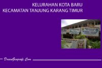 KELURAHAN KOTA BARU KECAMATAN TANJUNG KARANG TIMUR